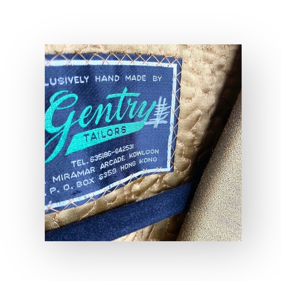 Vintage: Gentry 𖡗 Handmade 3 Button Duponi Silk Coat 𖡗 Metallic Goldenrod 𖡗 - Picture 4 of 16